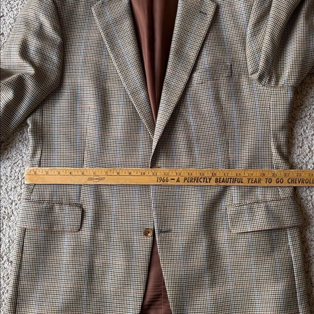 John W. Nordstrom Loro Piana Pure Cashmere Houndstooth Check Sport Coat 44 L